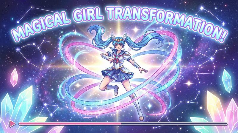 海角动漫-星辰魔法变身曲-魔法动漫演示